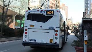 MTA NYCT #4675 on the M104 to West Harlem 129th St at Broadway & W 65th St