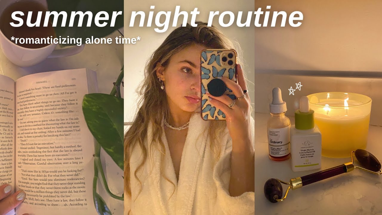 summer night routine 💌 baking, self care, & romanticizing alone time