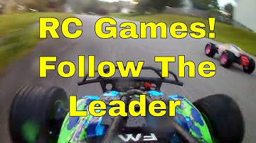 Traxxas Rustler VXL vs 4x4 - Follow The Leader & Tag You