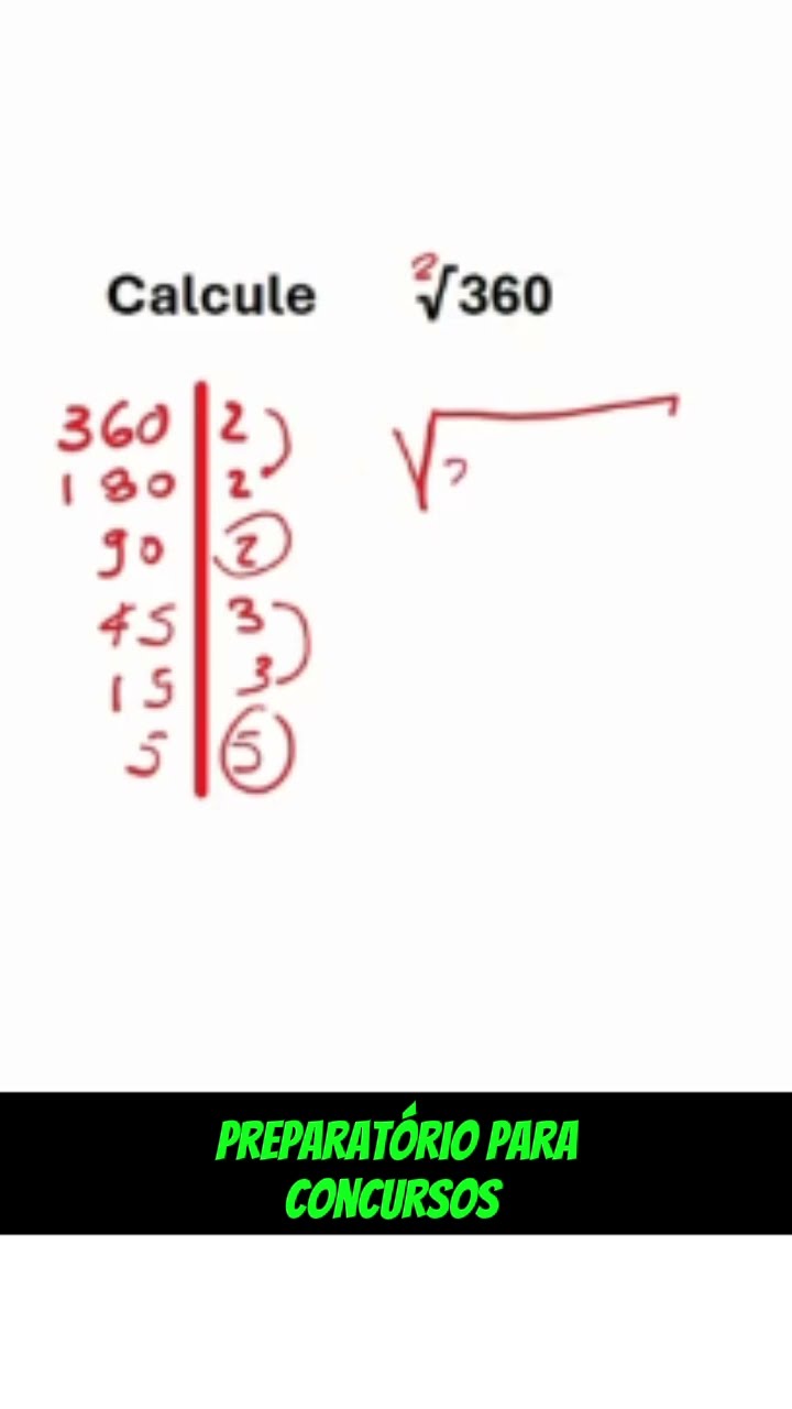 How to calculate the square root of 360 (simplified step-by-step
