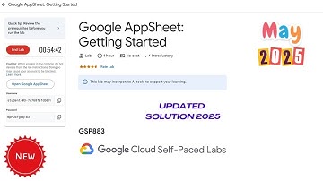 Google AppSheet: Getting Started || 2025 || #GSP883 #qwiklabs #qwiklabsarcade2025
