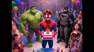 Spider-Man’s Super Birthday Party with Friends 🎉🕷️ | Super hero story❤️