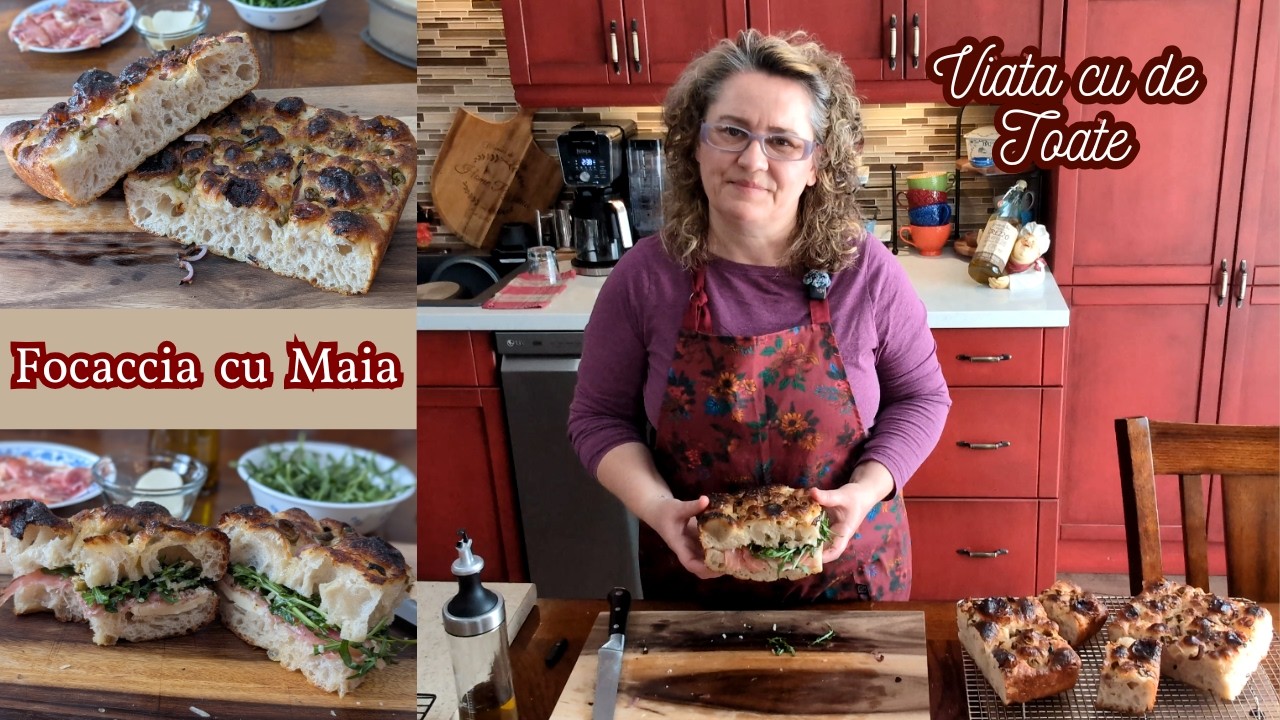 Pâine Focaccia cu Maia proces detailat, reteta casei! (Sourdough Focaccia, detailed process)