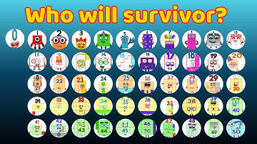 51 NUMBERBLOCKS Marble Race In Algodoo - Who will Be The CHAMPION?? P2