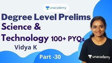 Degree Level Prelims| Science & Technology | 100+ PYQs | Vidya | Kerala PSC