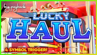 4 Symbol Trigger → ENHANCED FEATURE on Lucky Haul Slots!