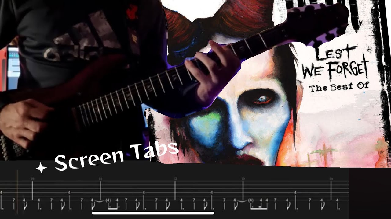 Marilyn Manson Personal Jesus Guitar Cover + Screen Tabs YouTube