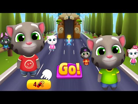 Talking Tom Gold Run Gameplay || My Talking Tom Old Version vs All Friends Unlocked
