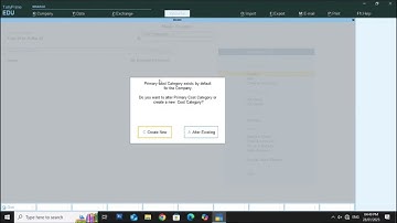 Tally prime Cost category and Cost centre in Tamil