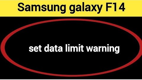how to set data limit warning,Samsung galaxy F14 5G data limit kaise set karen