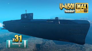 เรือดำน้ำ U-4501: MVP ที่ไม่มีการสังหาร - World of Warships