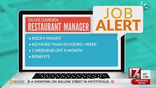CBS 17 Job Alert - Olive Garden is hiring