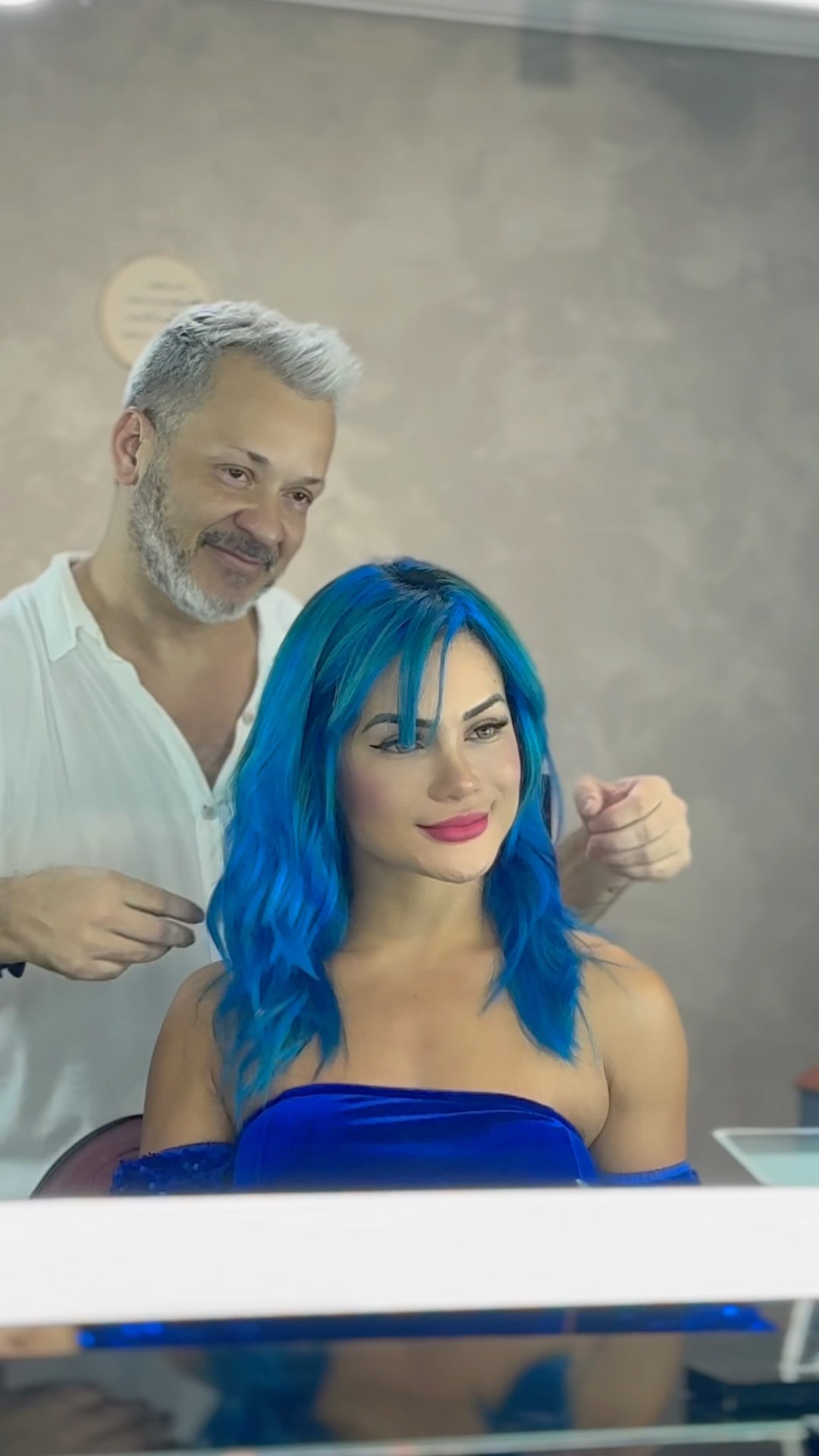 A nova “Azulzinha” de vcs! ?? Gostaram? ? #transition #bluehair