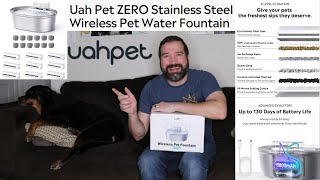 UAH Pet ZERO Stainless Steel Wireless Pet Water Fountain  | Unboxing & Review | 20% OFF