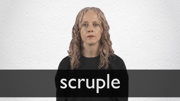 How to pronounce SCRUPLE in British English