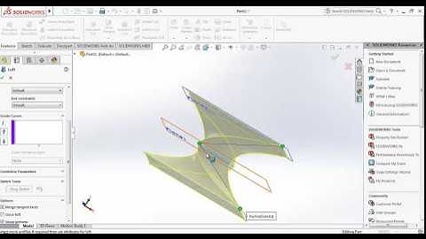 SolidWorks tutorial - Advanced feature of Loft tool and Boundary Boss/Base tool