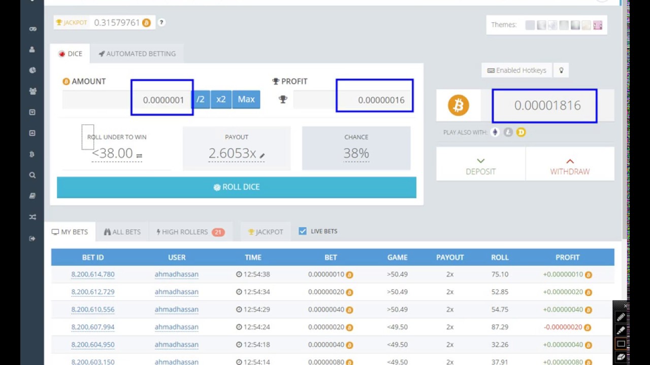 bitsler gambling game you win 100% chance you earn 50$ in 10 minute