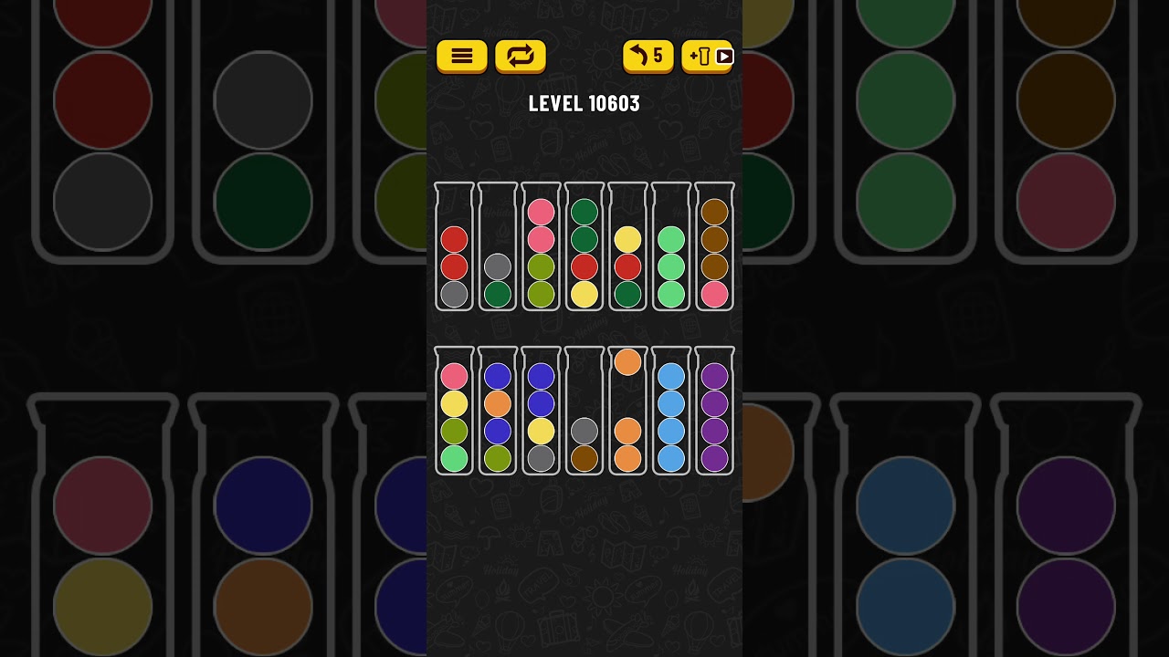 Ball Sort Puzzle Level 10603 /Ball Sort Color Water Puzzle Level 10603 Water Sort Puzzle Level 10603