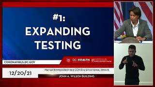 Mayor Bowser Provides COVID-19 Situational Update, 12/20/21