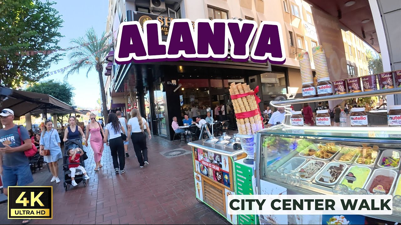 Alanya City Center Walking Tour | Antalya Turkey | [4K HD]