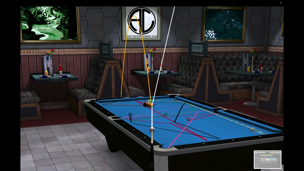 Break shot at max power with Virtual Pool v4 - 53.6 mph!