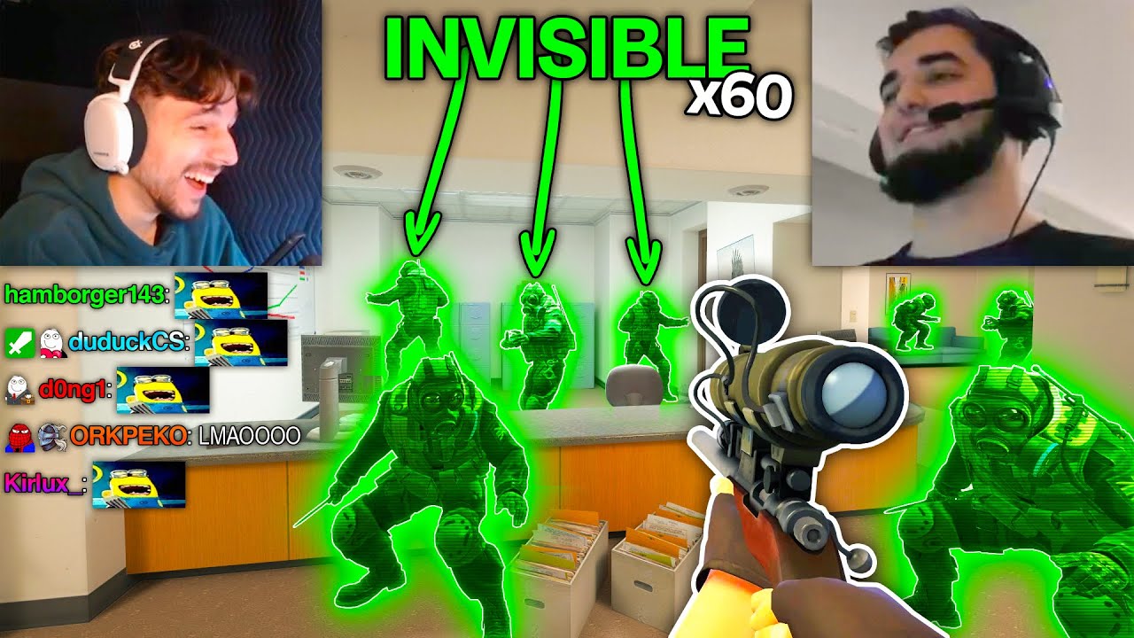 TF2 PRO vs. 60 INVISIBLE HIDERS... (1v60)