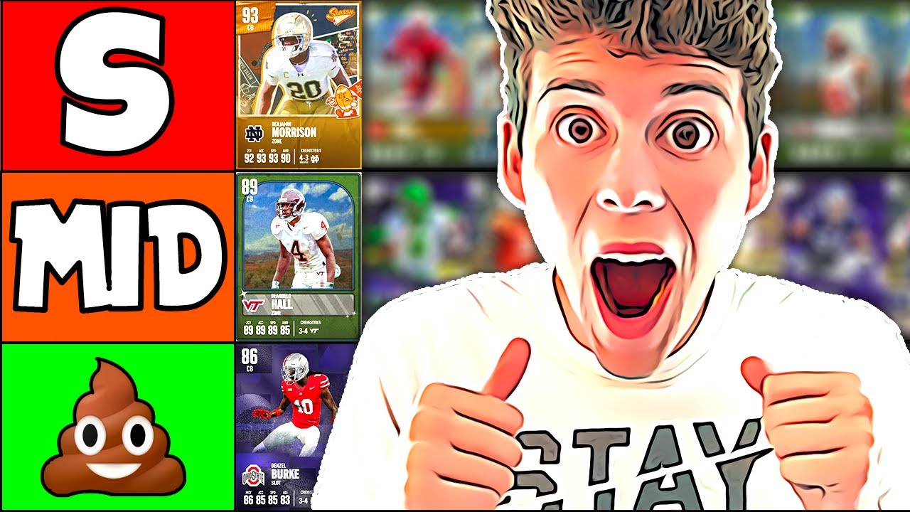 BEST CORNERBACKS TIER LIST! COLLEGE FOOTBALL 25 ULTIMATE TEAM