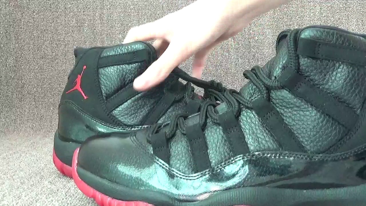 Air Jordan 11 Black with Red sole - YouTube