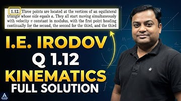 I.E. Irodov Kinematics Q1.12 | Full Solution | Three points are located at the vertices