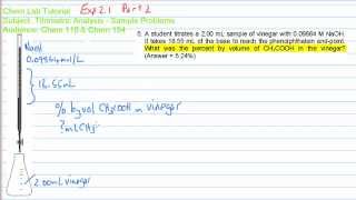 Celebrity Titrimetric Analysis Study Guide Problem 5 Profile