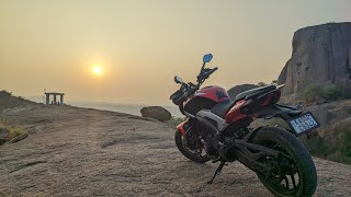 Kootagal Thimmappana Betta Ramanagara Beautiful sunrise view and ride on dominar250 #dominar250