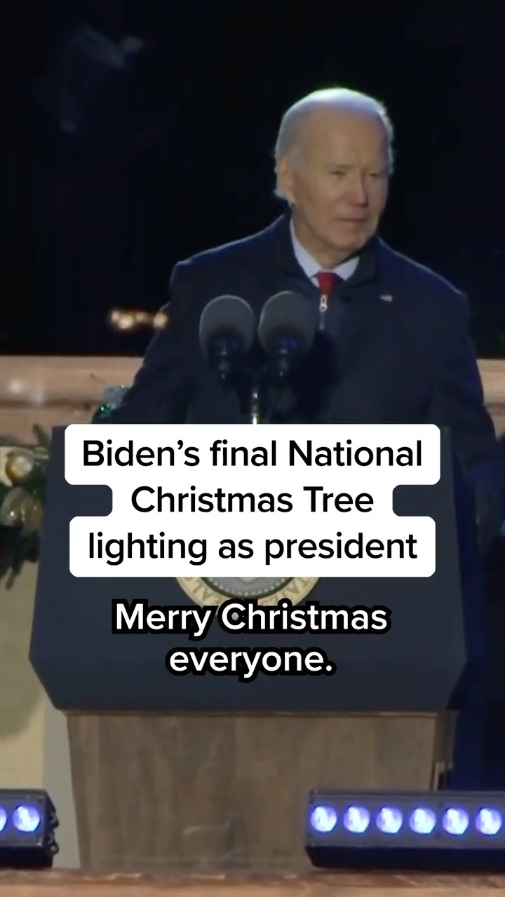 Biden's final National Christmas Tree lighting as president