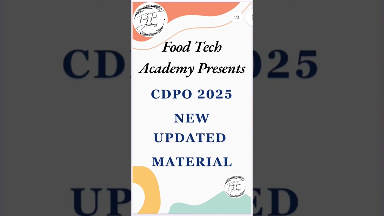 CDPO 2025 Material - New Syllabus 