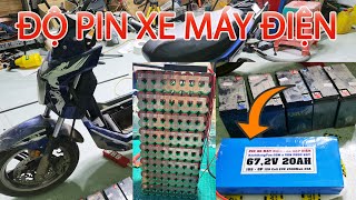 Độ Pin cho Xe máy điện - Xe đạp điện 5 Acquy 12v lên Pin 16S 67,2v 20Ah