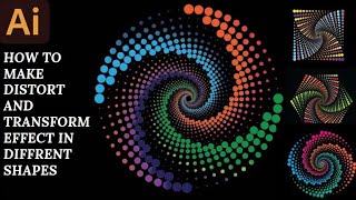 illustrator distort and transform |How to create Dotted spiral Vortex | Adobe illustrator Tutorials