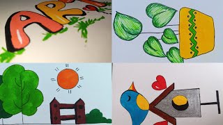 7 Easy Creative Art Hacks When You're Bored।। Art Ideas।। painting for Beginners