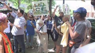 Protesters gather outside ICE office in Atlanta