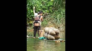Single mother and baby - catching giant fish and making dried fish #Singlemomlife #videocatchfish #v