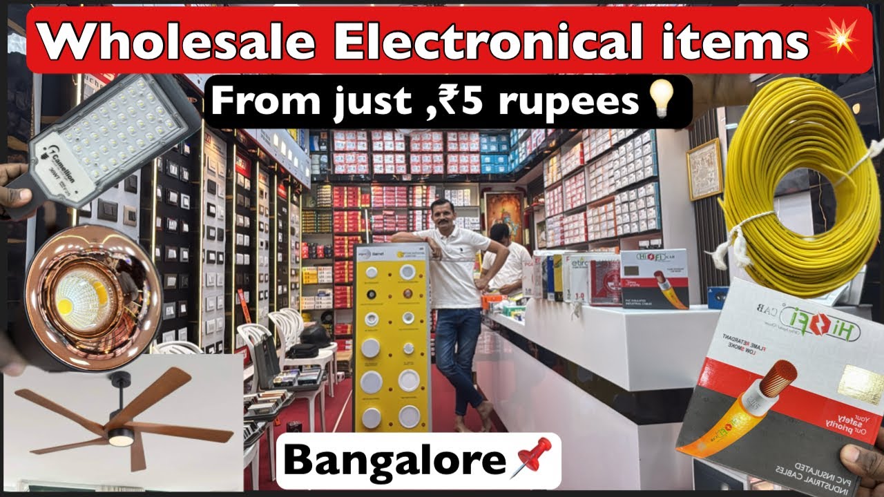 Starting from₹5 Rupees🤩‼️ | wholesale electrical items in Bangalore | electrical shop Bangalore 