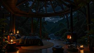 Deep Sleep With Heavy Rain Sounds And Soft Piano | Relaxing Music To Relieve Stress Fast screenshot 5