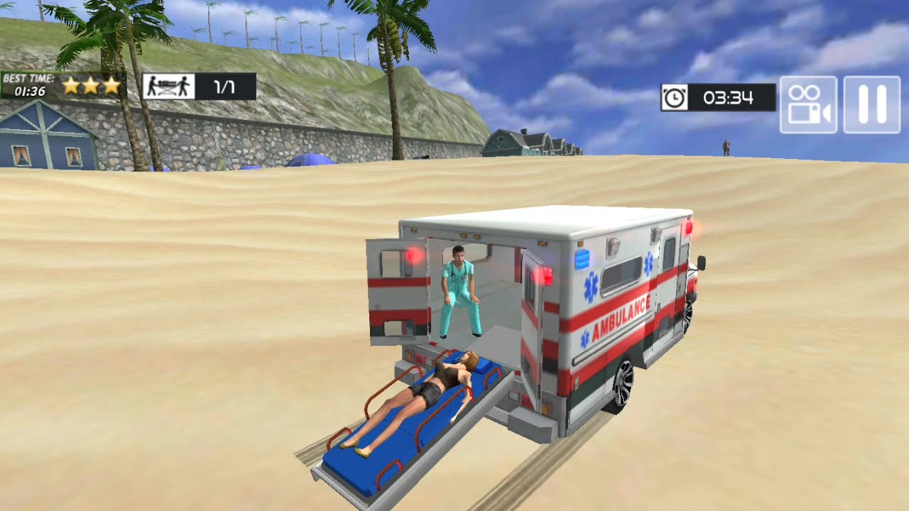 Coast Guard Beach Ambulance Rescue Driver 2021 - Android Gameplay