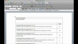 CULC Marking Grid Rubric