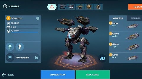 New Titan NEWTON Living Legend Glaive Lance | War Robots Test Server Gameplay