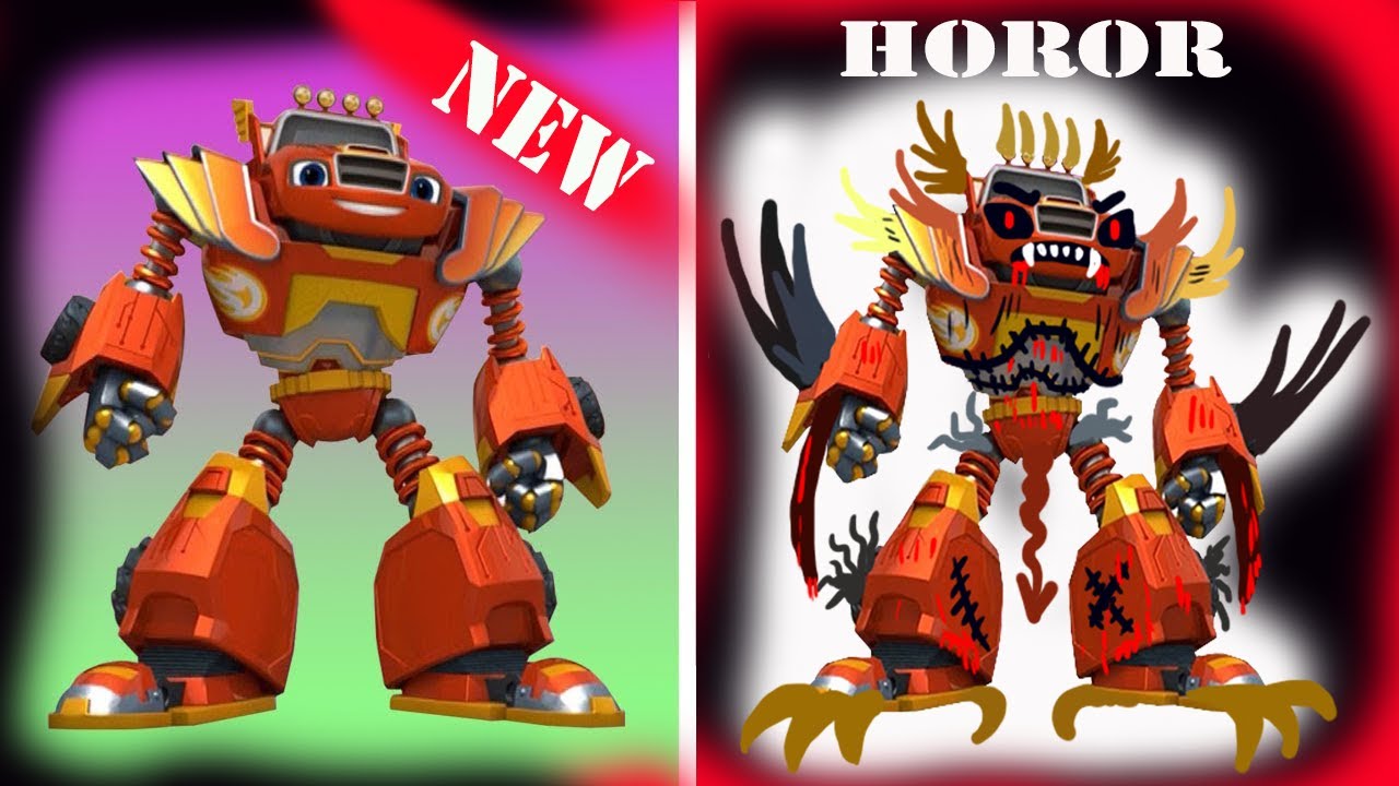 Blaze and the Monster Machine ROBOT RIDERS As Horror Version | Robot ...