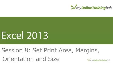 MS Excel 2013: Set Print Area Margins Orientation and Size