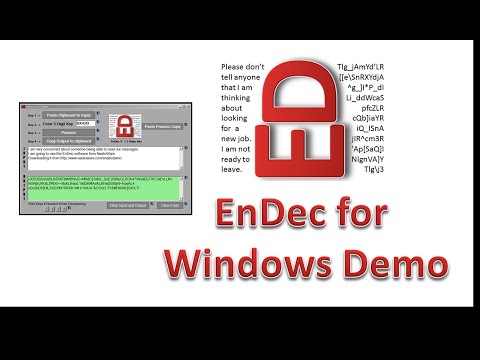 NeetoWare வழங்கும் EnDec மென்பொருள் என்கோட் செய்திகளை விரைவு டெமோ குறியாக்கம்