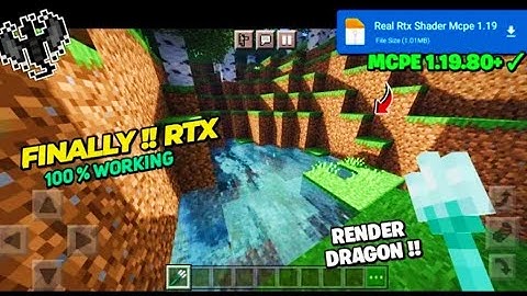 [ Real ] Rtx Shader For Minecraft PE 1.19+ ❤️ | Render Dragon Mcpe