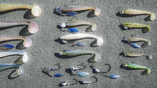 Soft Plastic Swim Hookup Baits Set With Paddle Tail And Lead Jig