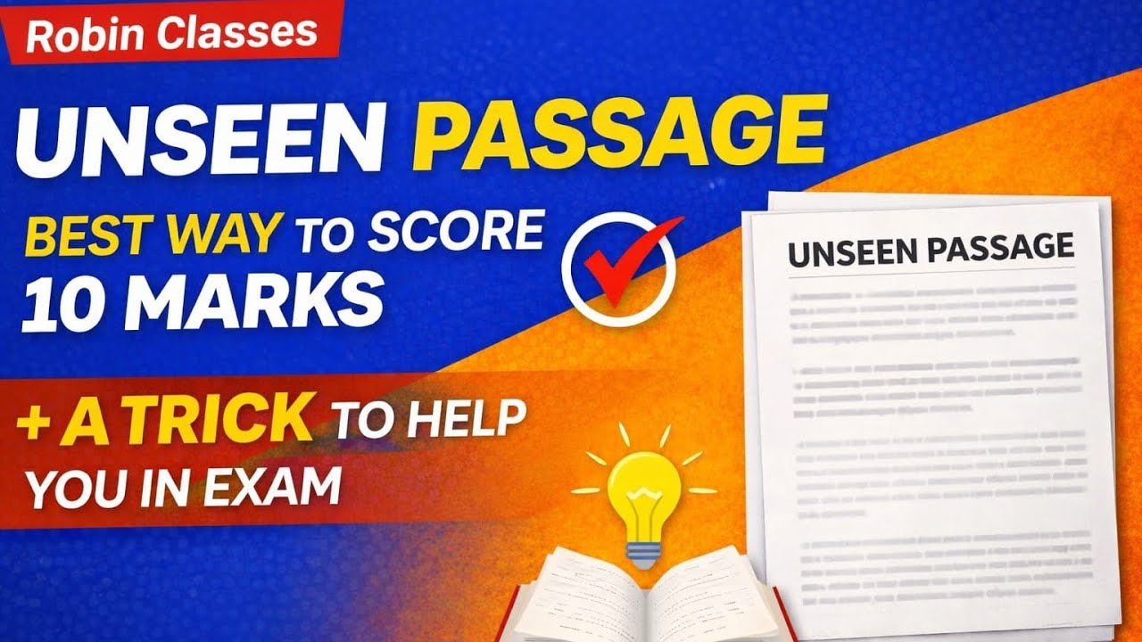 Genuine Way to Solve Unseen Passage | Score Full Marks | Class 10 & 12 CBSE
