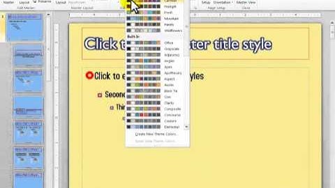 Customizing the PowerPoint 2010 slide master